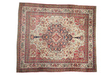 9x10 Antique Fine Kerman Square Carpet