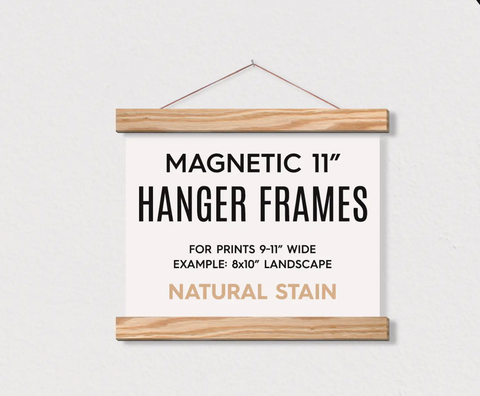 11" Magnetic Wooden Hanger Frame Aged Oak Finish // ONH Item 10409