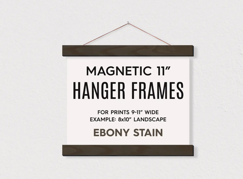 11" Magnetic Wooden Hanger Frame Ebony Finish // ONH Item 10410