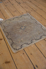 1.5x2 Vintage Distressed Oushak Square Rug Mat // ONH Item 10885 Image 3