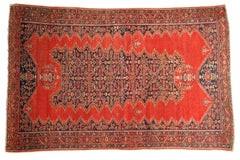 4x6 Antique Tomato Red Malayer Rug // ONH Item 1128