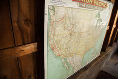 Antique Railroad Canvas Map // ONH Item 1234 Image 6