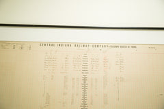 Antique Central Indiana Railway Train Log // ONH Item 1317 Image 1