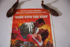 Vintage 70s Re-Release Gone With The Wind Original Poster // ONH Item 1550 Image 8