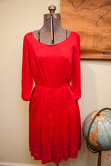 Vintage 50s Red Dress // ONH Item 1598