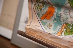 Vintage Denoyer Geppert Pull Down Map Of World // ONH Item 1633 Image 4