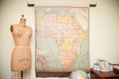 Antique Pull Down Map of Africa // ONH Item 1730