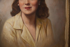 Large Portrait of a Woman oil painting circa 1950 // ONH Item 1785 Image 4
