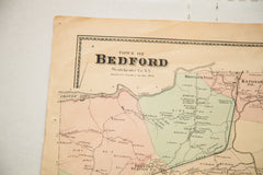 Antique Bedford NY Westchester Map // ONH Item 1822 Image 1