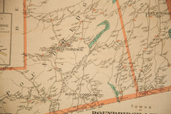 Antique 19th Century Julius Bien Pound Ridge Scotts Corners NY Map // ONH Item 1823 Image 3