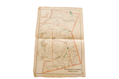 Antique 19th Century Julius Bien Pound Ridge Scotts Corners NY Map // ONH Item 1823