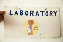 Rare Science For The People 1970's Laboratory Science Sign // ONH Item 1834 Image 7