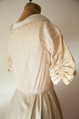 Rare Vintage 1950s Lucie Ann Silk Satin Dressing Gown // ONH Item 1860 Image 2