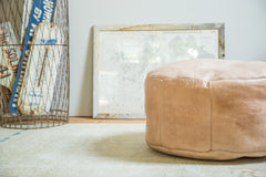 Antique Revival Leather Moroccan Pouf Ottoman - Nude // ONH Item 1993 Image 6
