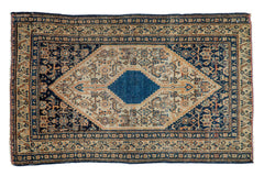 1.5x3 Antique Persian Senneh Rug Mat // ONH Item 2155