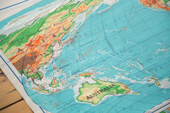 Vintage Denoyer Geppert World Pull Down Map // ONH Item 2201 Image 5