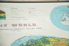 Vintage 1960's World Pull Down Map // ONH Item 2236 Image 8