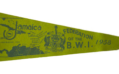 1958 Jamaica Vintage Felt Flag // ONH Item 2543 Image 1