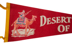 Desert of Maine Red Vintage Felt Flag // ONH Item 2549 Image 1