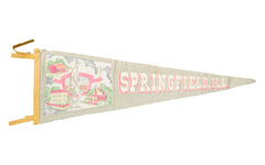 Vintage Springfield Illinois Felt Flag Banner // ONH Item 2812