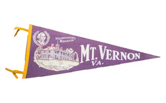 Vintage Mt Vernon VA Felt Flag Banner // ONH Item 2813