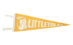 Vintage Littleton NH Felt Flag Banner // ONH Item 2814