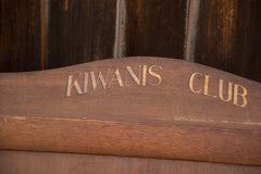 Vintage Kiwanis Wooden Display // ONH Item 3125 Image 2