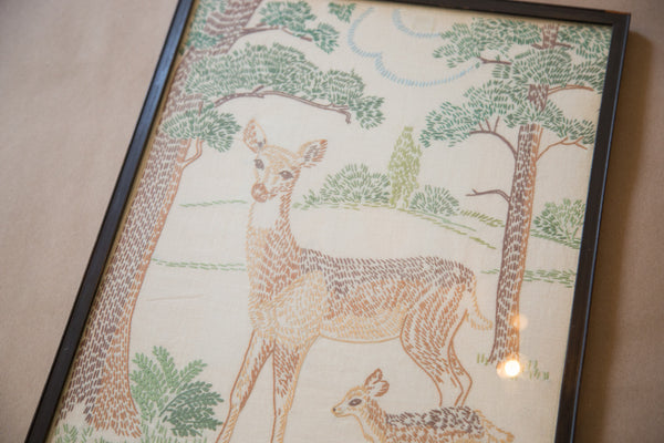 Vintage Embroidery Art of Bambi Deer // ONH Item 3454 Image 1