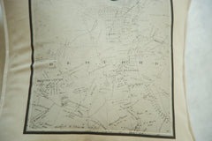 18x18 Bedford NY Map Pillow // ONH Item 4303 Image 3