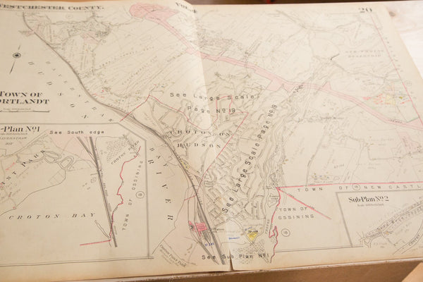 Vintage Hopkins Map of Croton On Hudson NY And Cortlandt