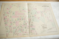 Antique Woburn Massachusetts Atlas Map Plate D