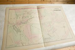Antique Woburn Massachusetts Atlas Map Plate N
