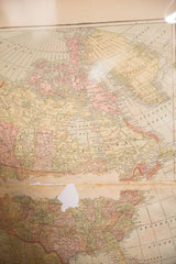 Map of North America Cram's Unrivaled Atlas of the World 1907 Edition
