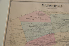 Antique Mansfield NJ Map // ONH Item 8469 Image 5