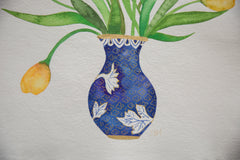 Sarah Martinez Yellow Tulips Original Painting // ONH Item CT001416 Image 2