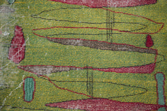 5x8.5 Vintage Deco Oushak Carpet // ONH Item ee001637 Image 6