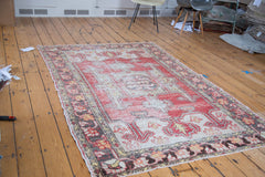 5x8 Distressed Oushak Carpet // ONH Item ee001782 Image 6