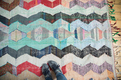 5.5x9.5 Vintage Rag Rug Carpet // ONH Item ee002105 Image 4