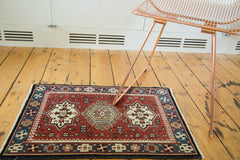 2x2.5 Vintage Persian Style Square Rug Mat // ONH Item ee002336 Image 1