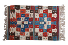 3.5x6 Vintage Natural Dyes Turkish Kilim Rug // ONH Item mc001158