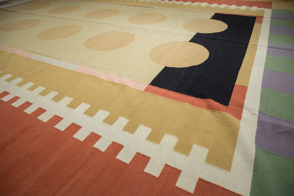 12.5x17.5 Vintage Contemporary Kilim Carpet // ONH Item mc001352 Image 1