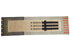 3x11.5 Vintage Contemporary Kilim Rug Runner // ONH Item mc001407