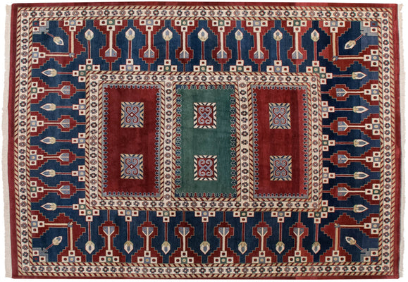10.5x14 Vintage Indian Caucasian Design Carpet // ONH Item mc001778 Image 1