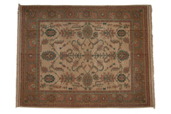 9x11.5 Vintage Tea Washed Indian Sultanabad Soumac Design Carpet // ONH Item mc002058