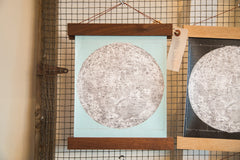 Mini Moon Chart Art Print Canvas Light Aqua // ONH Item 3321 Image 4