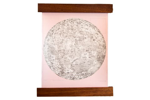 Mini Moon Chart Art Print Canvas Ballerina Pink // ONH Item 3322