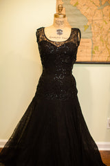 Vintage 50s Sequin and Lace Evening Gown // ONH Item 1689 Image 3