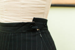 Vintage 80s Pinstripe Gaultier Suit Skirt // ONH Item 1692 Image 3