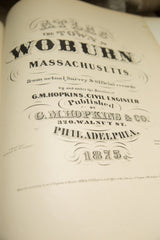 Antique Woburn Massachusetts Atlas Map Plate J // ONH Item 5597 Image 9