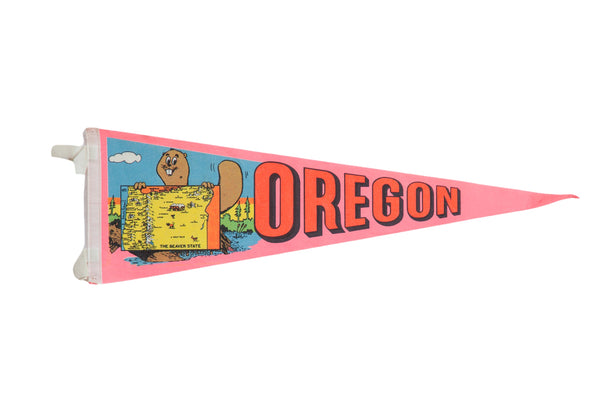 Vintage Oregon Felt Flag // ONH Item 10542